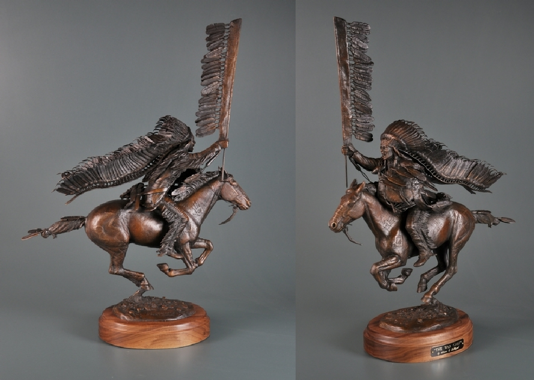 Sioux war chief charging on horseback