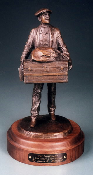 sculpture of immigrant