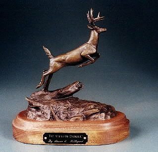 running whitetail deer